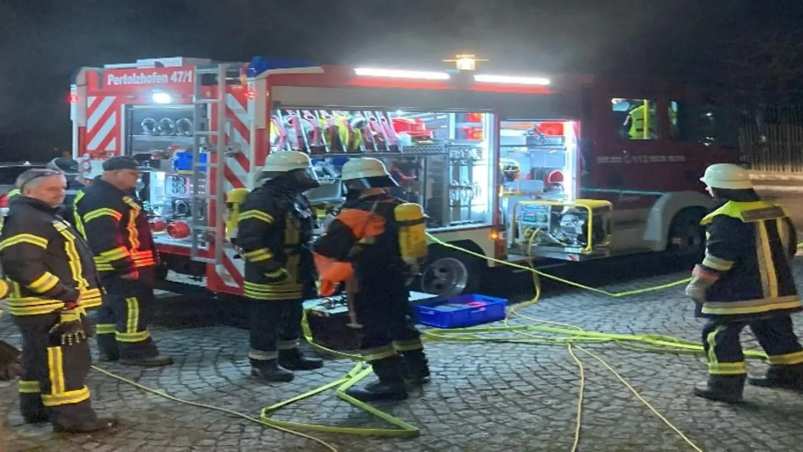 Im Vorjahr enorm gefordert: Die Feuerwehr Pertolzhofen. Mit Übungen hält man sich einsatzbereit.  (Bild: Feuerwehr Pertolzhofen/exb)