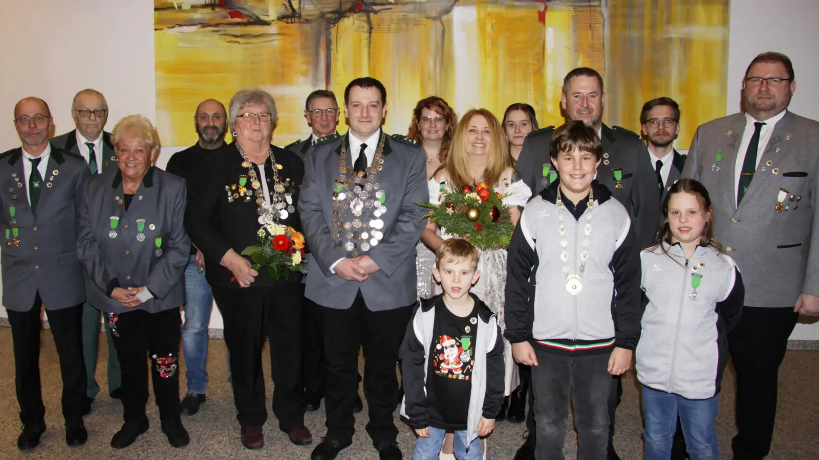 Siegerfoto zur Königsproklamation. (Bild: Cornelia Glaser)