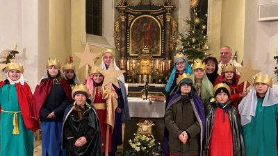 Zwei Tage lang waren die Sternsinger in Neukirchen und Etzelwang unterwegs. (Bild: Brigitte Grimm/exb)