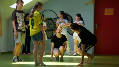 Der Tanzworkshop sorgte für Spaß und Bewegung. (Bild: Nadine Gerspacher/exb)